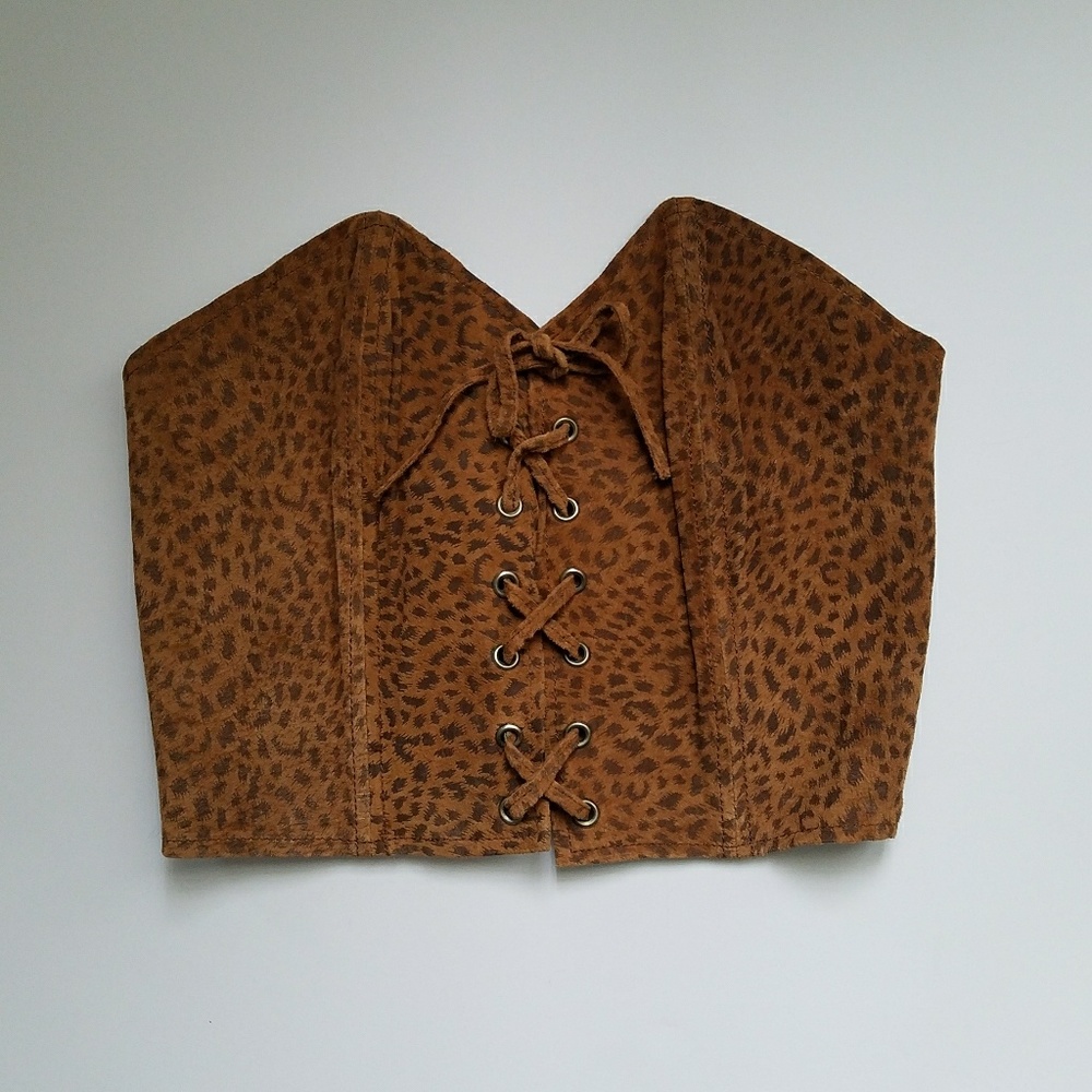 Vintage Verducci leather bustier